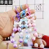 Llavero creativo de cuentas de color caramelo con forma de corazón para niña, con lazo de amor, llavero, bolso, colgante pequeño, venta al por mayor