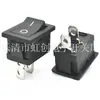 Kcd1 15*21 2 Pines 2 Posiciones Interruptor Basculante Plano Negro Interruptor de Barco Negro de Dos Pines 0.8 Pines
