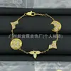 [Novidades Contínuas] Pulseira Cruzada Nova de Alta Qualidade Réplica Lv Letra V com Etiquetas, Artesanato de Ponta Atacado