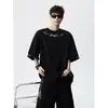 2026 Nueva Camiseta de Verano Pesada para Hombre con Bordado Colorido de Manga Corta para Hombres y Mujeres, Camiseta Trendy de Ajuste Holgado de Alta Gama para Estudiantes