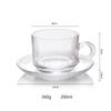 Taza de café de vidrio creativa, taza de leche para el hogar, taza de té, taza de vidrio para cafetería, taza de té con flores, se puede agregar logotipo