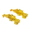 Collar Colgante Pixiu Chapado en Oro de 18 Quilates para Mujer Cadena de Clavícula Pixiu Imitación Oro Celebridad de Internet Joyería Chapada en Oro de Aleación