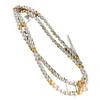 Luz Fuerte Blanco Frío Contraste Dorado Té Cristal Artificial Perla de Hogar Collar 8mm Cadena Básica Clavícula