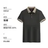 Camisa polo de lapela colorida contrastante moda camisa de publicidade bordado masculina respirável secagem rápida manga curta roupa de trabalho logo