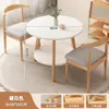 Mesa redonda pequeña color madera maciza mesa de comedor hogar apartamento pequeño mesa simple para comer catering comercial balcón conjunto de mesa y silla de negociación