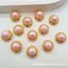 Anel Face de Zircônia Multicolor com Studs de Diamante Redondos Oito Furos Pulseira de Contas Feita à Mão DIY Colar Espaçador de Telefone Acessório Contas Céu Estrelado