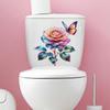 Pegatinas de inodoro extraíbles de PVC reacondicionadas Shangyi, pegatinas de pared impermeables con diseño de mariposas rosas de colores para baño, fabricantes transfronterizos al por mayor