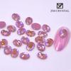 Nuevo color moca púrpura loto uña diamante de forma especial color gelatina diamante plano uña joyería DIY uña Pedrería