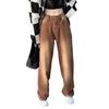 Jeans de Tiro Alto de Pierna Ancha Estilo Americano 2026 para Mujer, Nuevo Diseño Marrón, Corte Recto Holgado, Adelgazantes, Pantalones de Moda hasta el Suelo