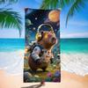 Toalla de Playa de Capibara Nueva Transfronteriza Toalla de Baño de Microfibra de Dibujos Animados para Niños Capibara Absorbente Secado Rápido