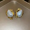Pendientes de plata con baño de oro real, aguja cuadrada, borla de perla y circonita, pendientes de lujo ligero de alta gama, fabricante de pendientes vintage