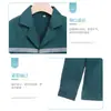 Traje de Hospital Cuello Camisero Manga Larga Ropa de Trabajo Cuidado Médico Experimental Traje Ajustado Cuello de Camisa Uniforme de Enfermera Traje Dividido