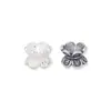 Plata de Ley S925 Retro Soporte de Flores de Doble Cara Seis Caracteres Mantra Sombrero de Flores Accesorios Pulsera de Cristal con Cuentas Hecha a Mano DIY Joyería