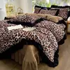 Nuevo juego de ropa de cama acolchado de cuatro piezas estilo coreano de terciopelo de leche 2026