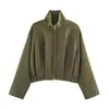 Colección Otoño 2026: Chaqueta Casual de Aviador de Color Sólido de Moda para Mujer Europea y Americana, Ropa Exterior Versátil para Mujer