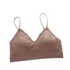 Chaleco corto con tirantes para mujer, ropa interior sexy con espalda descubierta y pecho pequeño, ligero y anti-correr, con almohadilla para el pecho, top deportivo tipo tubo.