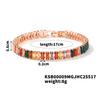 Pulseira feminina com zircônia colorida 2,5*5 pulseira com diamante colorido corrente de caixa curta cor de cobre banhada a ouro