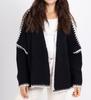 Suéter Transfronterizo para Mujer Otoño e Invierno Ropa Exterior Cuello en V Cárdigan de Punto Suelto Versátil Estilo Universitario Chic Suéter Abrigo de Color en Contraste