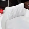Almofada Cruzada em Formato de Osso com Malha 3D e 2 Ventosas Apoio de Cabeça e Pescoço para Banheiro Banheira Spa
