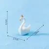 Micro paisaje pequeños adornos Cisne lindo caricatura 4 colores Cisne micro paisaje pequeños adornos resina accesorios creativos
