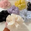 Diadema de Malla Color Caramelo para Niñas, Aro Grande, Doble Capa Plisada, Bola para Coleta Alta, Aro Grande para el Cabello, Dulce Cabeza de Princesa