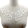 Cuello de encaje para hombros bordado soluble en agua cuello falso de seda de leche par de flores accesorios de encaje DIY Hueco