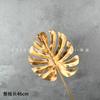 Flor artificial de hoja dorada, flor de plástico, arreglo floral para decoración de bodas, material para cubo de Año Nuevo, flor de Año Nuevo con borde cruzado