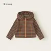 Bangxuan Huzhou Zhili ropa infantil sudadera infantil elegante top a rayas para niño pequeño otoño estilo coreano chaqueta para niña