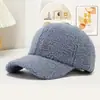 Gorro Plano de Lana de Cordero de Color Sólido para Otoño e Invierno, Logo Personalizable, Gorra de Béisbol Cálida a la Moda, Gorra Versátil Estilo Coreano