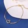 Moda coreana nuevo circonio microincrustado super brillante pulsera de amor para mujer diaria combina con todo textura de lujo ligero joyería al por mayor