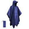 Poncho de Lluvia Unisex de Moda para Ciclismo y Senderismo al Aire Libre, Impermeable Universal Ligero con Cremallera Impermeable