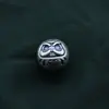 Contas Espaçadoras de Prata Pura 3D Prata Dura Vazado Sorte Fortuna Daruma Ovo Contas Redondas S999 Prata Esterlina Acessórios para Miçangas DIY