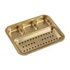 Prato Integrado para Molho de Churrasco em Aço Inoxidável 304 Churrasco Coreano Prato Dividido para Condimentos Pote para Molho Utensílios de Mesa para Restaurante de Churrasco