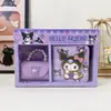Set de Regalo Caja de Dibujos Animados Sanrio Lindo Cuaderno de PU Pulsera de Perlas Combinación de Accesorios Caja de Regalo para Niñas y Estudiantes