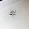 Estilo indiferente clip de oreja de estrella de circón personalidad tendencia temperamento estilo ins sin perforación clip para hueso de la oreja pendientes de nicho de lujo ligero