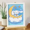 Presente Artesanal Pintura com Diamantes Brilhantes Brinquedo Educativo com Adesivos de Diamante e Porta-Retrato Peça de Exibição Criativa DIY