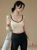 Sutiã Esportivo Feminino à Prova de Choque Suporte Lateral Copo Fixo Colete de Yoga Camisola Pilates Treinamento Fitness Bra Verão
