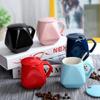 Caneca Estrelada Cerâmica com Tampa e Colher Caneca Diamante Caneca de Presente