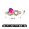 Colgante Doble Piedra Preciosa Corazón Colgante DIY Collar Pulsera Accesorios Piezas de Joyería Directo del Fabricante, Se Puede Mezclar al por Mayor para Ventas Transfronterizas