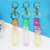 Llavero degradado de color, exquisito y creativo bolso, accesorio para colgar en el coche, pequeño regalo, PVC, pegamento suave.