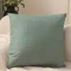 Funda de cojín de lino fino de color liso para sofá, cojín grueso para sala de estar, funda de almohada sin relleno, almohada grande de respaldo para mesita de noche