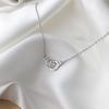 925 colar de fivela de anel de prata esterlina para as mulheres ins na moda estilo coreano simples cadeia de clavícula internet celebridade temperamento nicho design estilo frio