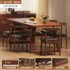 Mesa de Comedor Rectangular Estilo Nórdico para Apartamentos Pequeños Juego de Mesa y Sillas de Comedor Mesa Estable Soporte en Forma de X Mesa de Negociación