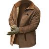 Otoño e Invierno Explosiones Transfronterizo Chaqueta de Solapa Gruesa con Forro Polar para Hombre Abrigo Casual Moderno para Exterior Ropa de Algodón
