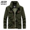 JEEP SPIRIT chaqueta de trabajo nueva para primavera y otoño hombre talla grande solapa de pana abrigo prenda superior 2255