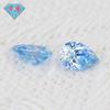 Anillos de diamantes desnudos de Mosan azul marino en forma de pera con gema Huagang, piedra principal desnuda de moissanita en forma de gota, venta al por mayor