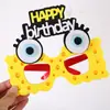 Decoraciones para Fiesta de Cumpleaños Infantil Gafas Dibujos Animados Pájaro Lindo Disfraz Accesorios para Fotos Gafas con Marco de Letras Ojos Grandes
