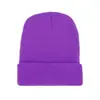 Comércio Transfronteiriço Acrílico Puro Casual Inverno Chapéu de Esqui Chapéu de Malha de Camada Dupla Gorro Chapéu Sem Aba Inverno Quente