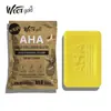 Bolsa de Jabón Transfronteriza Jabón en Bolsa Cúrcuma Jabón de Frutas Aha Arbutina Aclarador Hidratante Limpiador Exfoliante Purificante de Piel 80g