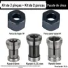 Máquina de aparar alongada Manga de conversão de mandril ferramenta de fresagem para marcenaria Mandril 6 mm1/4 de haste 8 de haste máquina de gravação porca Mandril